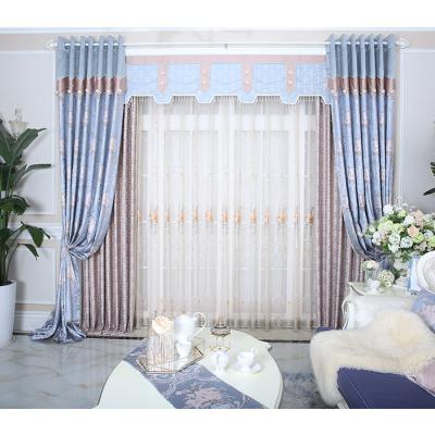 China Modern Orange Floral Sheer Curtains Living Room Floral Printed Curtain for sale