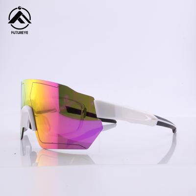 China 2021 new arrival sports bicycle mtbike bike cycle road outdoor sports cycling glasses clean brand cylindrical glass man women glasses for sale