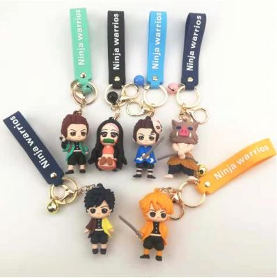 China Decoration Custom Logo 3D Anime PVC Key Chain With Buckle Any Design Can Do for sale