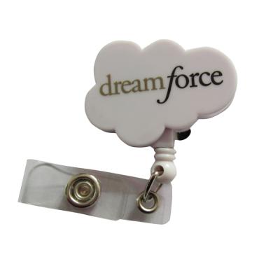 China Durable Customized Retractable Cloud Shape Badge Reel Yo-Yo With Clip for sale