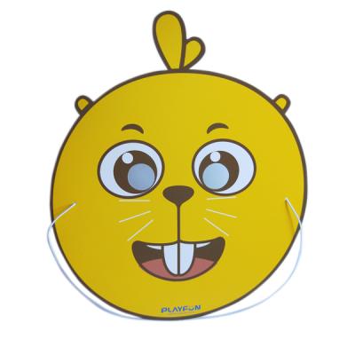 China Eco - Friendly Custom Logo Printing Cute Cartoon Kid Paper Mask For Party for sale