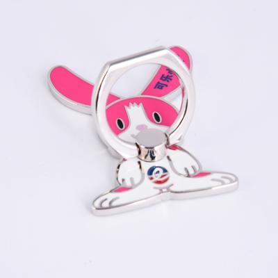 China Waterproof Customize Cheap Cute Cartoon Shape Metal Phone Ring Holder Stand For Promotion for sale