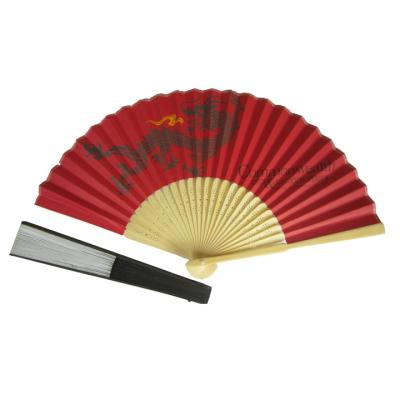 China Custom China Logo Printed Foldable Bamboo Hand Fan For Wedding Gift for sale