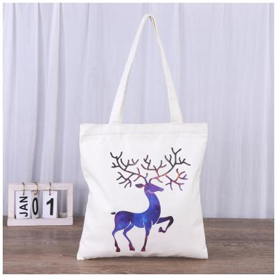 China Custom Canvas Eco Cotton Folding Tote Drawstring Reusable Shopping Bags for sale