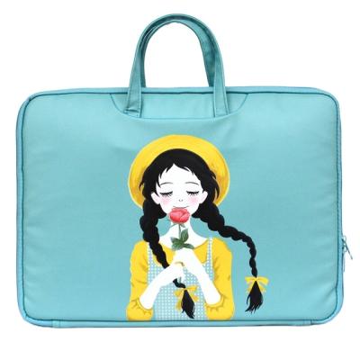 China Bring your computer 2021 best-selling navy blue 40CM*30CM*2.5CM with pattern waterproof laptop bag for sale