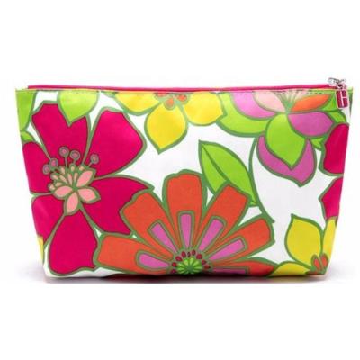 China Fashoion Fashion Print Custom Cotton Bag Travel Flower Cosmetic Makeup Bag for sale