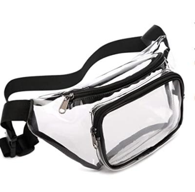 China Wholesale Custom Fashion Water Proof Transparent Waist Bag Adjustable Clear PVC Pussy Pack For Women for sale