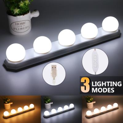 China 2021 Modern Hollywood Most Popular Style Lit Makeup Vanity Mirror Lights Rheostat LED Vanity Mirror Lights with 5 Bulbs for sale