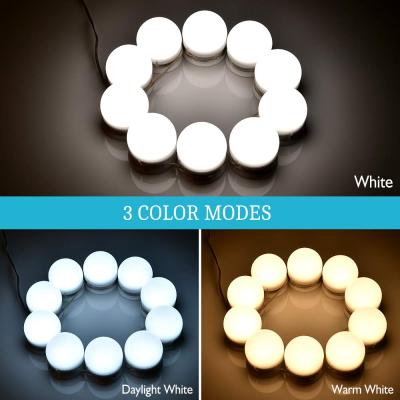 China Modern LED makeup mirror light kit with 10 bulbs, Hollywood mirrors and dimmable bulbs for sale