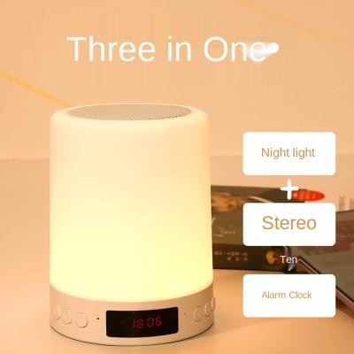 China New 2021 Modern Amazon Color LED Alarm Clock Speaker with Touch Control Lights for Outdoor LCD Speakers for sale