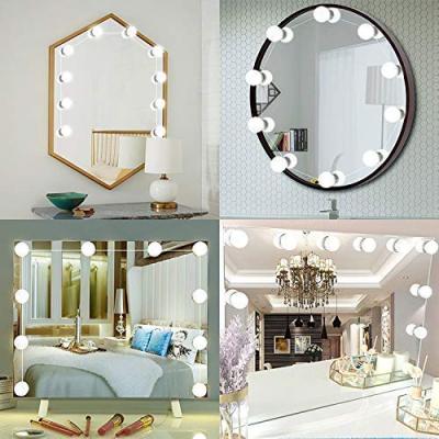 China Modern Hollywood Style Dimming LED Makeup Mirror Mirror Bathroom Light for sale