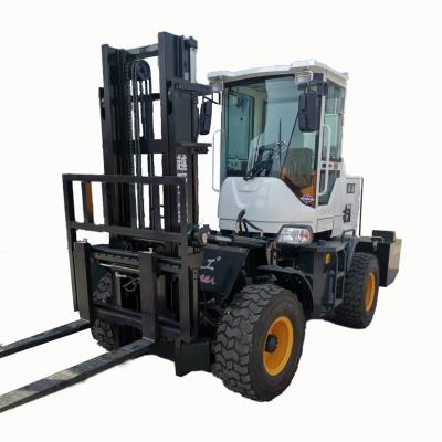 China Garment Shop Ruigong Latest Design Top Quality Rough Terrain Handle Diesel Forklifts All Terrain for sale