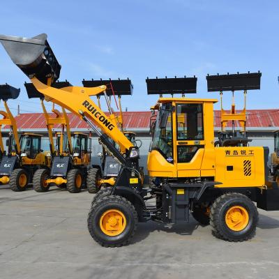 China Building Material Shops Hot Sale China Ruigong Front End Loader Mini Wheel Loader Wholesale Plastic Material Hopper Loader for sale