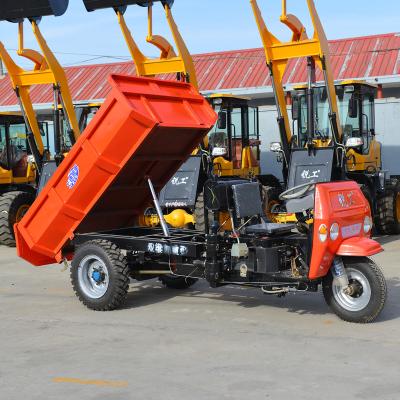 China Cargo Ruigong Quality Durable Using Various Diesel Engine Partially Enclosed Agricultural Small Tipper Truck Tricycle for sale