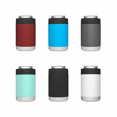 China Viable Wholesale Double Wall Insulated 12 Ounce Lean Box Cooler 18 Stainless Steel Powder Coat Beer Bottle Holder 8 In Box Stock Custom for sale