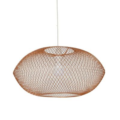 China Modern Antique Popular Metal Woven Living Pendant Lamp Iron Wire Decoration Cover Ceiling for sale