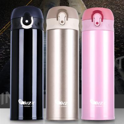 China Viable Creative Rebound 480ml Cover Thermos Mug Stainless Steel Vacuum Thermos Water Cup for sale