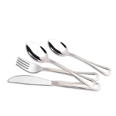 China 2020 Viable Hot! ! wholesale high quality stainless steel flatware hotel dinner spoon and fork knife buffet metal cutlery for sale