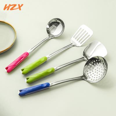 China Kitchen Accessories Stainless Steel Handheld Spatula Turner Kitchen Skimmer 201 Heat Resistant Cookware Set for sale