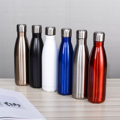 China PORTABLE Cola Shape Double Wall Stainless Steel Water Bottle 500ml With 100 Colors Option for sale