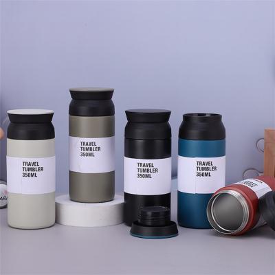 China PORTABLE Wholesale Japanese Style Double Wall Students Stainless Steel Bottle Thermos Vacuum Insulated Flask for sale