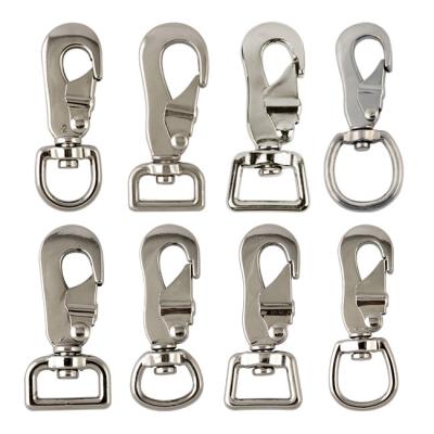 China Strong Military Spring Quick Release Harness Safety Swivel Door Push Metal Snap Hook for sale