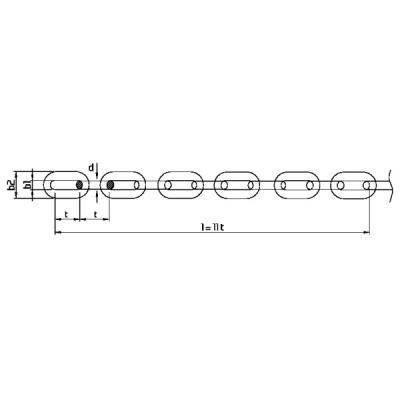 China Conveyor Chain Stainless Steel DIN764 DIN766 Link Chain for sale