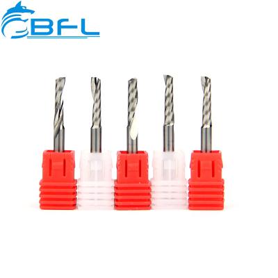 China BFL CNC End Mill Bit Lowes Acrylic Cutter General Milling Single Flute Uncoated for sale