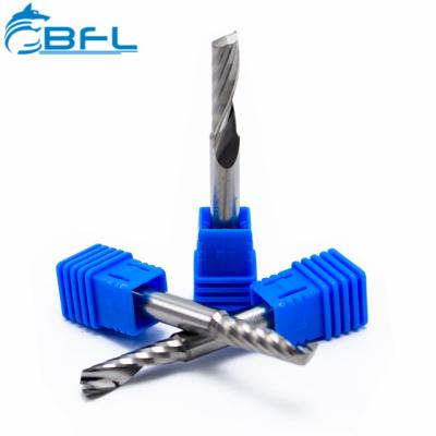 China High Speed ​​Single Cutter BFL Flute Carbide CNC Router Bit 3.175mm Single O Flute Cutter For Aluminum for sale