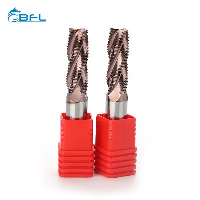 China Metal Machining BFL Fresas CNC Tool Carbide 4 Flutes Roughing End Mill Cutter Tool for sale