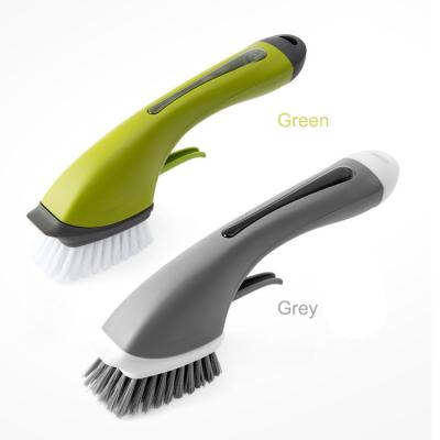 China Kichen Cheap Custom Design Brushes For Kitchen Cleaning Brush Green Gray Rechargeable Floor Ceramic Tile Brush for sale