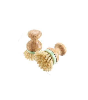 China Hot Selling Popular Mini Scrub Brush PBT Pot Cleaning Bamboo Brushes For Household Cleaning for sale