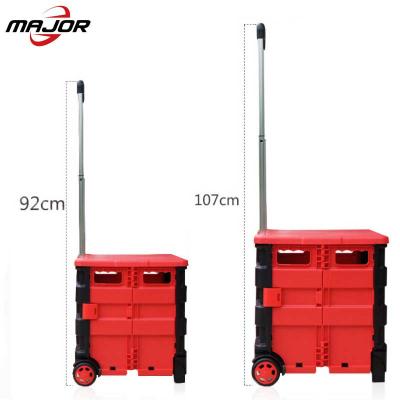 China Tools Quik Cart Two Wheel Folding Handcart With Rolling Lid Utility Cart With Seat for sale