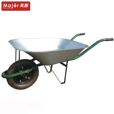 China China Excellent Quality Industrial Metal Tray Garden Steel Wheel Barrow for sale