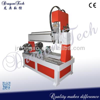 China 3d router cnc with rotary,cnc wood furniture design machine,5d cnc engraving machineDT1203R 1200*300mm for sale