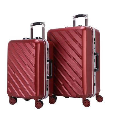 China Professional Cotton Fabric SHENGMING Manufacturer Hard Case Abs Travel Luggage Bags for sale