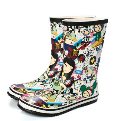 China Custom Ankle Boots Fashion Cartoon Image PVC Raining Boots Children for sale