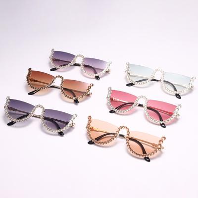 China Fashion Sunglasses Top New Hot Sale Fashion Trend Street Diamond Sunglasses Decoration Sun Glasses for sale