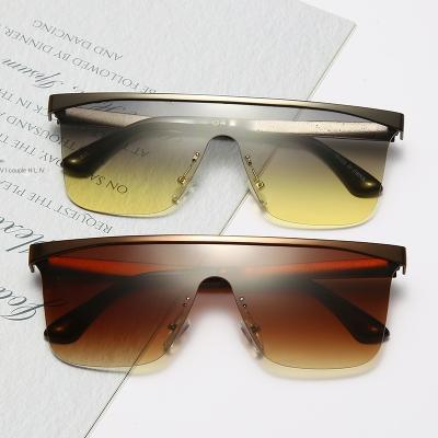 China Fashion Sunglasses Tops Hot Sale New Sunglasses Fashion Square Metal UV400 Custom Logo Big Frame Sun Glasses for sale