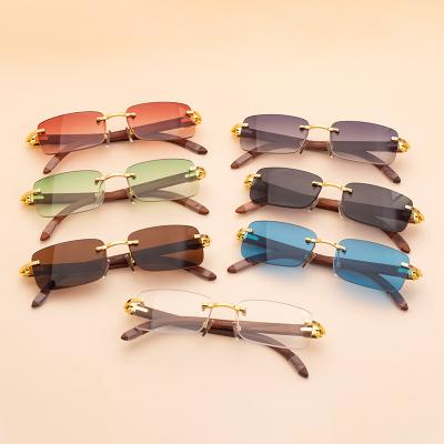 China 2021 designer sunglasses men luxury brand fashion sunglasses new fashion wood frame sunglasses women optical frame wood eyewear for sale