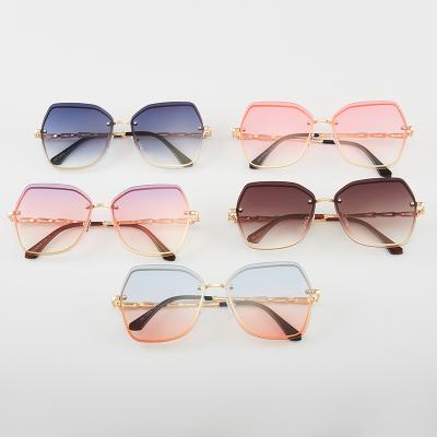 China New Fashion Frameless Custom Fashion Sunglasses Ladies Retro Metal Round Sunglasses Classic Style 2021 Sun Glasses for sale