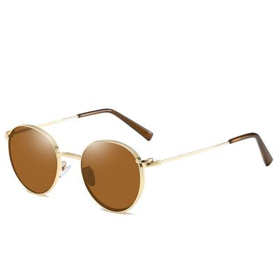 China Ease Newest Fashion Metal Frame Sunglasses Cheap Promotional Round Waist Quality for sale