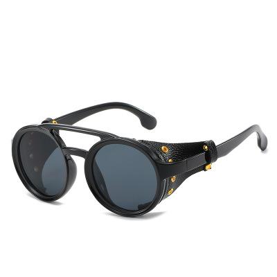 China B1217 Fashion Sunglasses Women Men Round Steampunk Rivet Retro Sun Glasses Sunglass UV400 Eyewear Sunglasses for sale