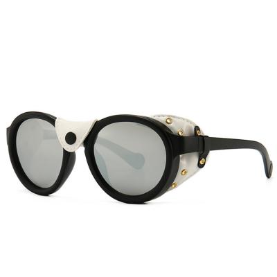 China Comfort Brand Designer Round Night Vision Glass Side Shield Retro Vapor PC Punk Sunglasses For Workout for sale