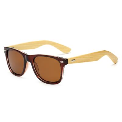 China Fashion sunglasses men's and women's color film bamboo feet polarized sunglasses, bamboo and wood lenses for sale