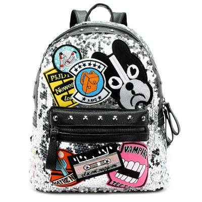 China Low MOQ Anti-theft Wholesale Hot Sale Sequin Glitter Backpack Bag For Girls for sale