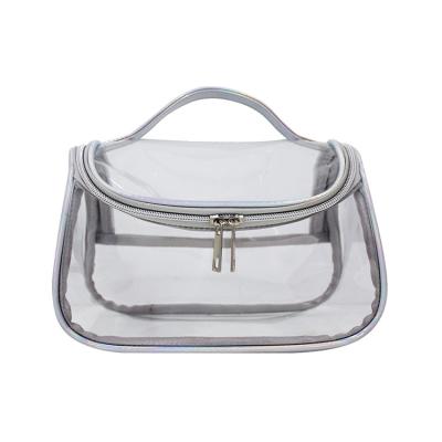 China Fashoion Clear PVC Bag Zipper Transparent Travel PVC Cosmetic Bag for sale