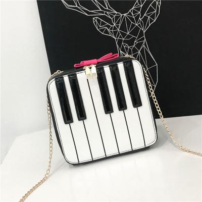 China Fashion PU Women Girls Fashion Piano Keys Shape Shoulder Bag Crossover Long Cross Messenger - Body Bag for sale