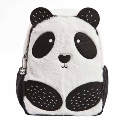 China Cute Anti-theft Cute Black And White Plush School Bag Panda Backpack Soft Stuffed Animal Bags For Kids for sale