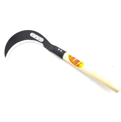 China Unrated Sickle With Handle Long Handle Palm Farmer Use Carbon Steel Plastic Sickle Tool Sickle With Handle for sale